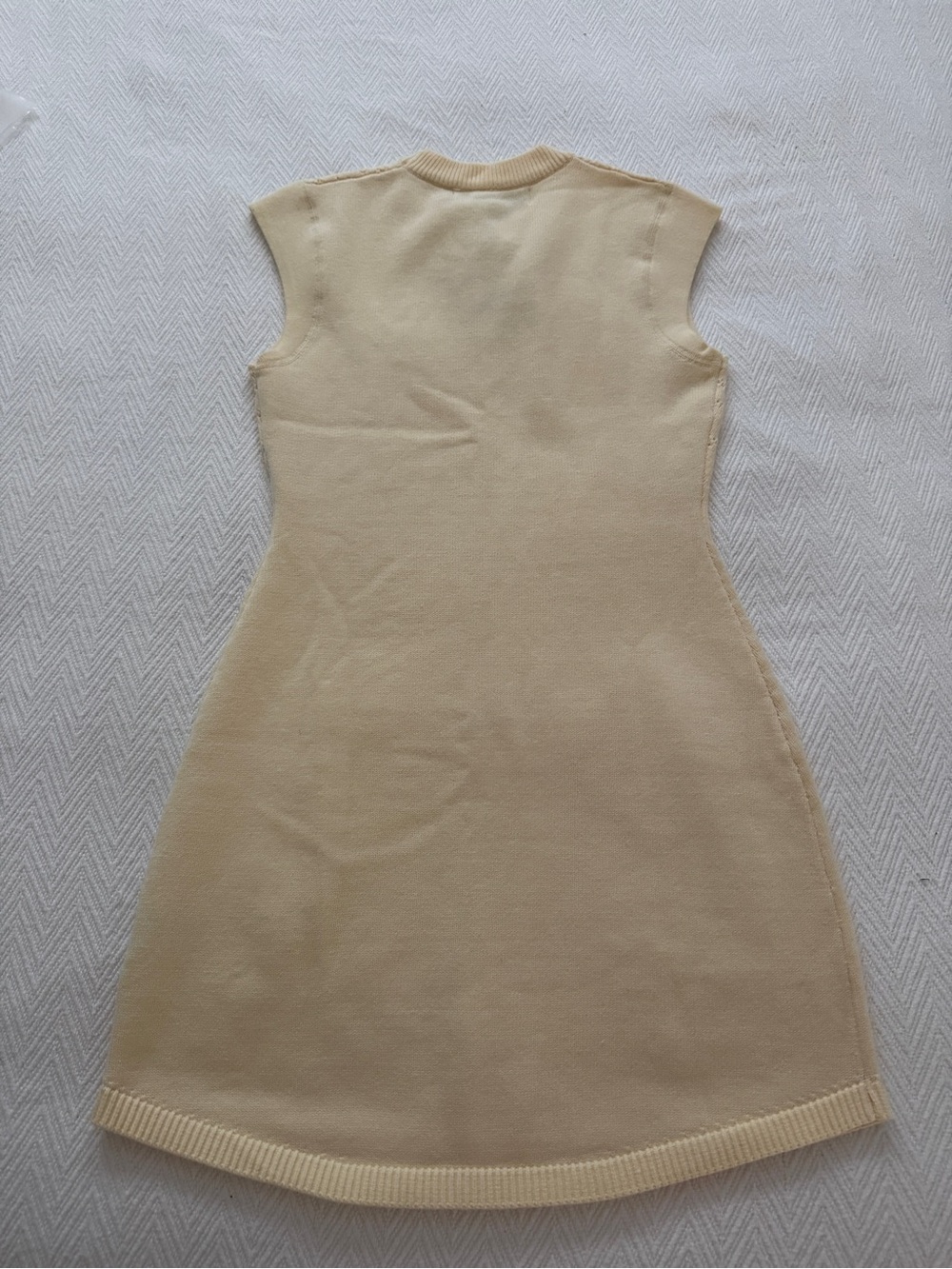Rumored Sleeveless Knit Mini Dress in Light Beige - Picture 5 of 5